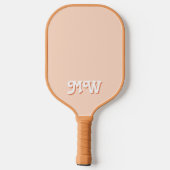 Eenvoudig Oranje Retro Monogram Pickleball Paddle (Achterkant)
