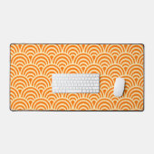 Eenvoudig Oranje Schelp Patroon Bureaumat (Keyboard & Muis)