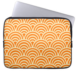 Eenvoudig Oranje Schelp Patroon Laptop Sleeve