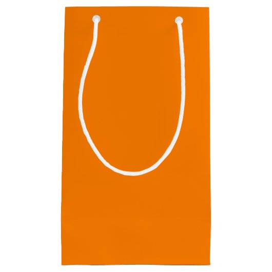 Eenvoudig Oranje, vaste kleuren Klein Cadeauzakje (Voorkant)