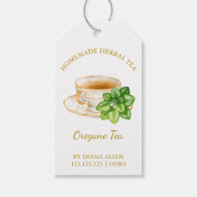 Eenvoudig Oregano Tea Hang Label