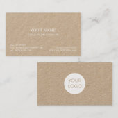 Eenvoudig organisch papier look Visitekaartje (Voorkant / Achterkant)