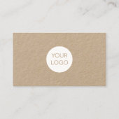 Eenvoudig organisch papier look Visitekaartje (Achterkant)
