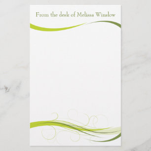 Eenvoudig organische bloemen 5,5 x 8,5-inch bakker briefpapier