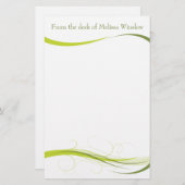 Eenvoudig organische bloemen 5,5 x 8,5-inch bakker briefpapier (Voorkant / Achterkant)