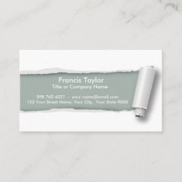 Eenvoudig, origineel, grijs, met rimpeling gemaakt visitekaartje