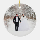 Eenvoudig ouder | Dubbele Pas getrouwd Keramisch Ornament (Achterkant)