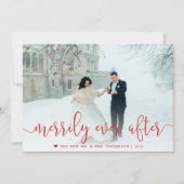 Eenvoudig ouder | Foto Pas getrouwd Holiday Feestdagenkaart (Voorkant)