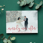 Eenvoudig ouder | Foto Pas getrouwd Holiday Feestdagenkaart