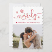 Eenvoudig ouder | Foto Pas getrouwd Holiday Feestdagenkaart (Voorkant)