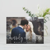 Eenvoudig ouder | Kerstfeest met een bruiloft Feestdagenkaart (Staand voorkant)