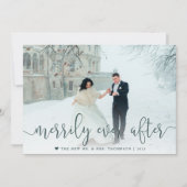 Eenvoudig ouder | Kerstfeest met een bruiloft Feestdagenkaart (Voorkant)