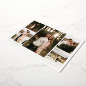 Eenvoudig ouder na minimaal 5 fotocollage folie feestdagenkaart (Gedraaid)