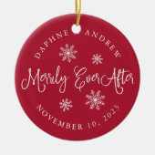 Eenvoudig ouder | Weddenfoto Keramisch Ornament (Voorkant)