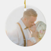 Eenvoudig ouder | Weddenfoto Keramisch Ornament (Achterkant)