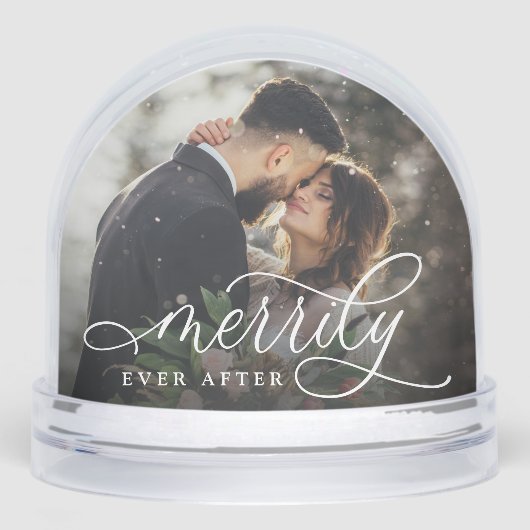 Eenvoudig ouder | Weddenfoto Sneeuwbol (Voorkant)