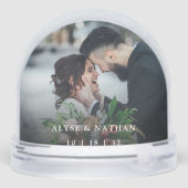 Eenvoudig ouder | Weddenfoto Sneeuwbol (Achterkant)