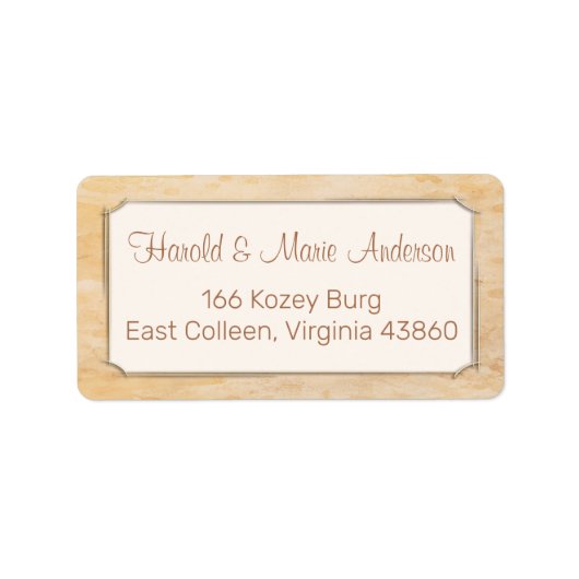 Eenvoudig ouderwets adres / verzendlabel etiket (Voorkant)