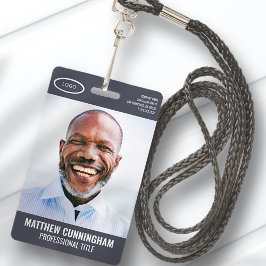 Eenvoudig Ovaal Logo  Personeelsfoto Naam Streepje Badge