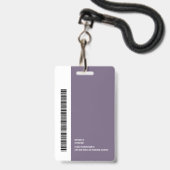 Eenvoudig ovaal logo Werknemersfoto naam barcode Badge (Achterkant met lanyard)
