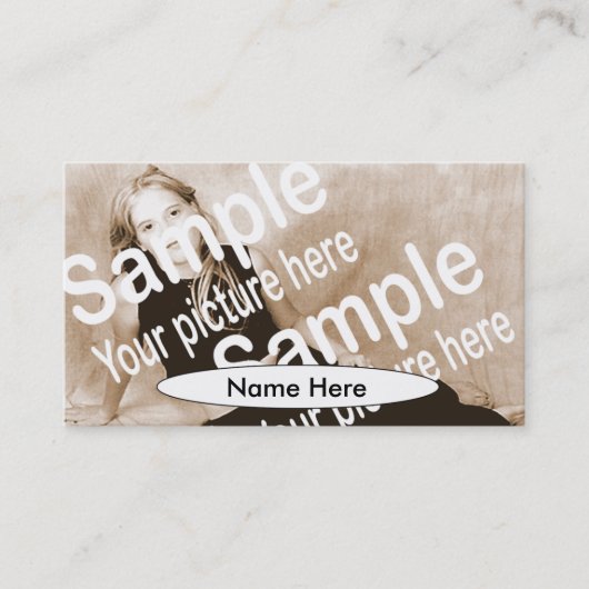 Eenvoudig Ovalen Comp Card Visitekaartje (Voorkant)