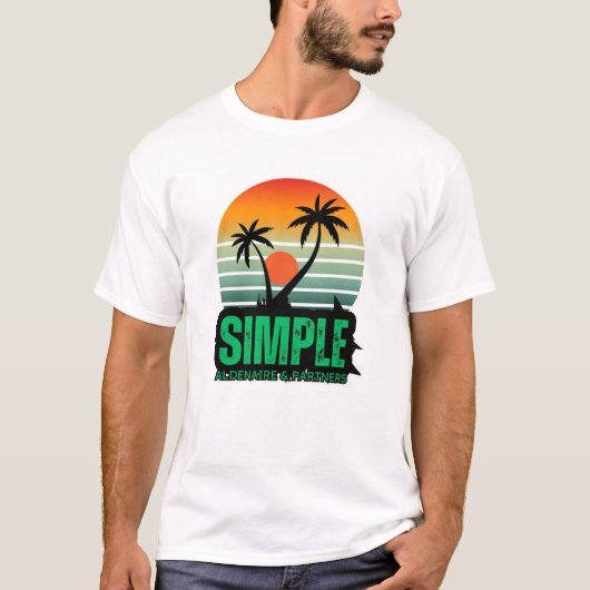 Eenvoudig overhemd voor mannen t-shirt (Voorkant)
