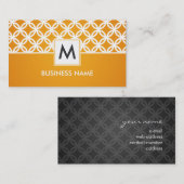 Eenvoudig Overlappend Sinaasappel van het Patroonm Visitekaartje (Voorkant / Achterkant)