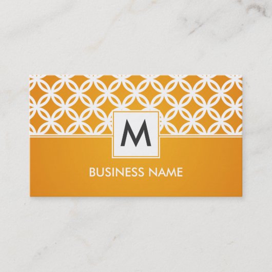 Eenvoudig Overlappend Sinaasappel van het Patroonm Visitekaartje (Voorkant)