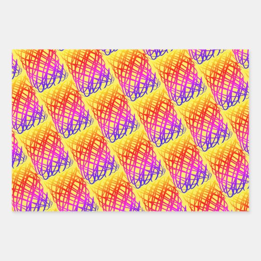 Eenvoudig overzicht | Blauwe, groene, gele achterg Inpakpapier Vel (Voorkant 3)