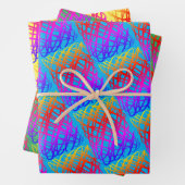 Eenvoudig overzicht | Blauwe, groene, gele achterg Inpakpapier Vel (In situ)