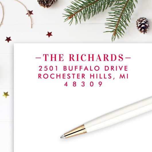 Eenvoudig overzicht elegant retouradres  zelfinktende stempel