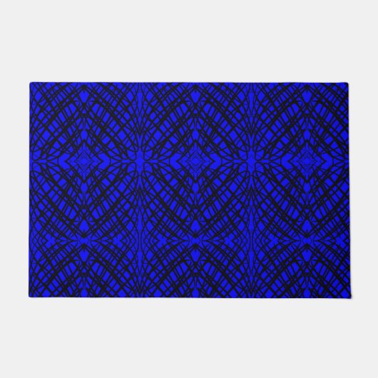 Eenvoudig overzicht | Spiegelen | Blauw | Deurmat (Voorkant)