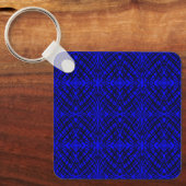 Eenvoudig overzicht | Spiegelen | Blauw | Sleutelhanger (Voorkant)