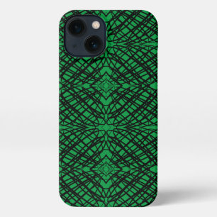 Eenvoudig overzicht   Spiegelen   Groen   iPhone 13 Hoesje