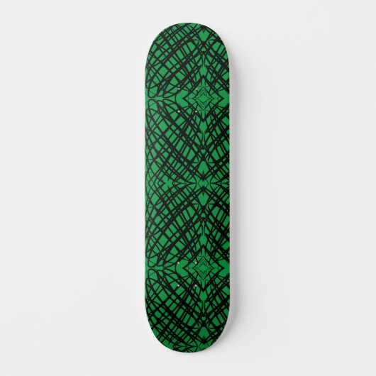 Eenvoudig overzicht | Spiegelen | Groen | Persoonlijk Skateboard (Voorkant)