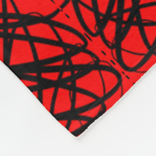 Eenvoudig overzicht Spiegelen Rood Fleece Deken