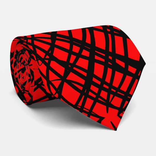 Eenvoudig overzicht | Spiegelen | Rood | Stropdas (Opgerold)