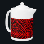 Eenvoudig overzicht | Spiegelen | Rood | Theepot<br><div class="desc">Toen we rondspeelden en dit zwarte patroon gebeurde, probeerden we de gespiegelde band uit te diepen en dit gebeurde. We dachten nooit dat het zo'n geweldig ontwerp zou maken, door kleur toe te voegen, wordt het nog beter. U kunt dit interessante ontwerp aan om het even welke producten toevoegen u...</div>