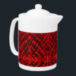 Eenvoudig overzicht | Spiegelen | Rood | Theepot<br><div class="desc">Toen we rondspeelden en dit zwarte patroon gebeurde, probeerden we de gespiegelde band uit te diepen en dit gebeurde. We dachten nooit dat het zo'n geweldig ontwerp zou maken, door kleur toe te voegen, wordt het nog beter. U kunt dit interessante ontwerp aan om het even welke producten toevoegen u...</div>