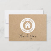 Eenvoudig overzicht van aangepaste bedrijfs-Logo v Bedankkaart (Voorkant)