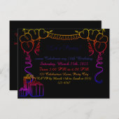 Eenvoudig overzicht verjaardagsuitnodiging Briefka Briefkaart (Voorkant / Achterkant)