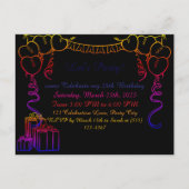 Eenvoudig overzicht verjaardagsuitnodiging Briefka Briefkaart (Voorkant)