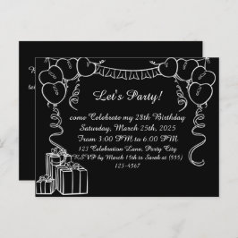 Eenvoudig overzicht verjaardagsuitnodiging Briefka Briefkaart