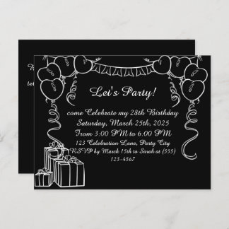 Eenvoudig overzicht verjaardagsuitnodiging Briefka Briefkaart