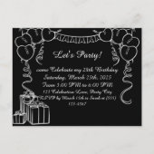 Eenvoudig overzicht verjaardagsuitnodiging Briefka Briefkaart (Voorkant)