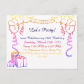 Eenvoudig overzicht verjaardagsuitnodiging Briefka Briefkaart (Voorkant)