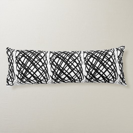 Eenvoudig overzicht | Zwart | Lichaamskussen (Achterkant)