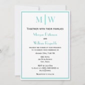 Eenvoudig Paar Bruiloft 2 Initiaal Mon VS DIY Kleu Kaart (Voorkant)