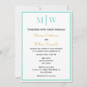 Eenvoudig Paar Bruiloft 2 Initiaal Mon VS DIY Kleu Kaart (Voorkant)