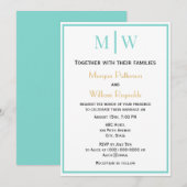 Eenvoudig Paar Bruiloft 2 Initiaal Mon VS DIY Kleu Kaart (Voorkant / Achterkant)